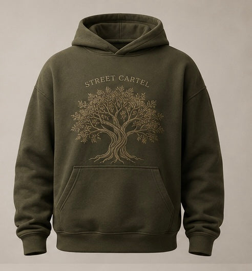 Olive Wolf Hoodie